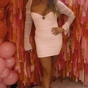 Oh Polly embellished white dress